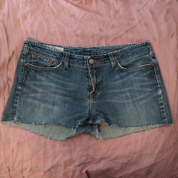 Lucky Brand Wonder Jean Cutoff Short Shorts Mid Rise Midrise Summer Cutoffs 29 8 - Picture 3 of 10